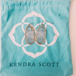 Kendra Scott Elle Gold Drop Earrings in Slate